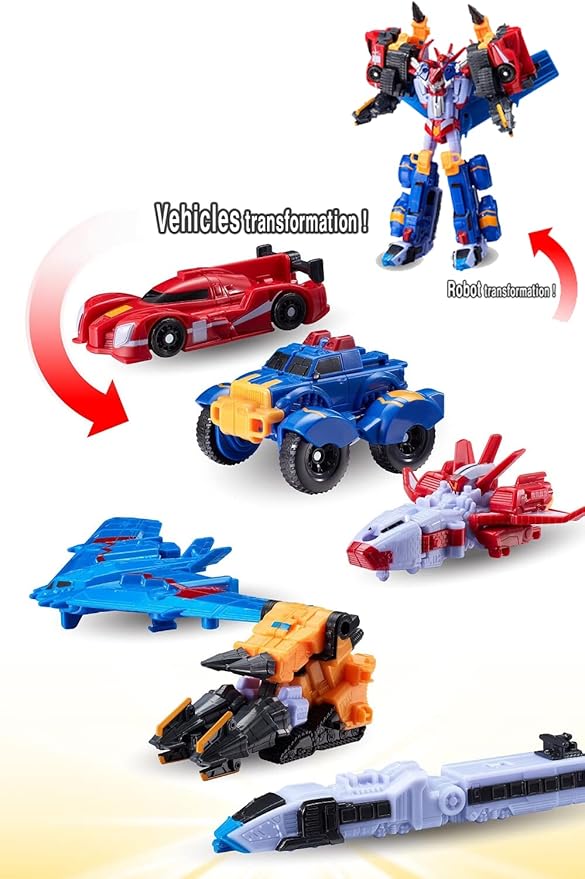 Mini MasterV/Popular Toy / 6 Mini Vehicles can be Separated and Transforming MasterV Robot MasterV Robot