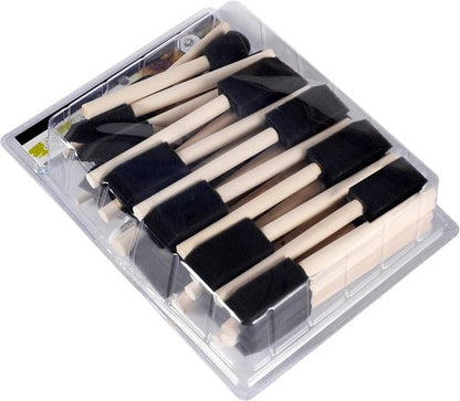 Conda Foam Brush Set - 50 Pack Assorted Sizes 0.5" to 2" | Lightweight & Durable for Acrylics, Stains, Varnishes