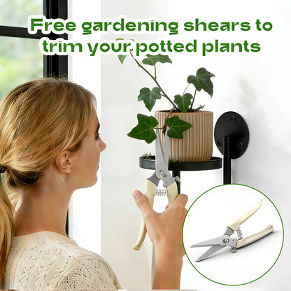 Hanging Planters for Indoor Plants with Garden Shears, 4 Pack Modern Wall Plant Holder & Plant Hanger Indoor, Metal Hanging Planter Set, Window Hanging Plant Holder & Plant Hanger for Home Decor