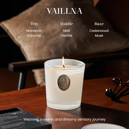 M&SENSE Vanilla Dream Soy Candle, 9.2 oz, 50-Hour Burn, Natural Non-Toxic Scented Candle, Aromatherapy for Stress Relief & Home Spa