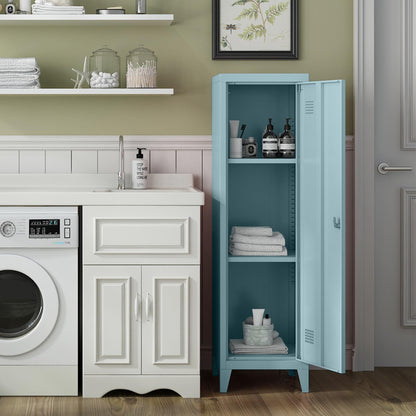 MIOCASA Metal Cabinet Home Office Storage Cabinets with Doors and Shelves Lockable File Cabinet Organizer Coat Lockers for Kids