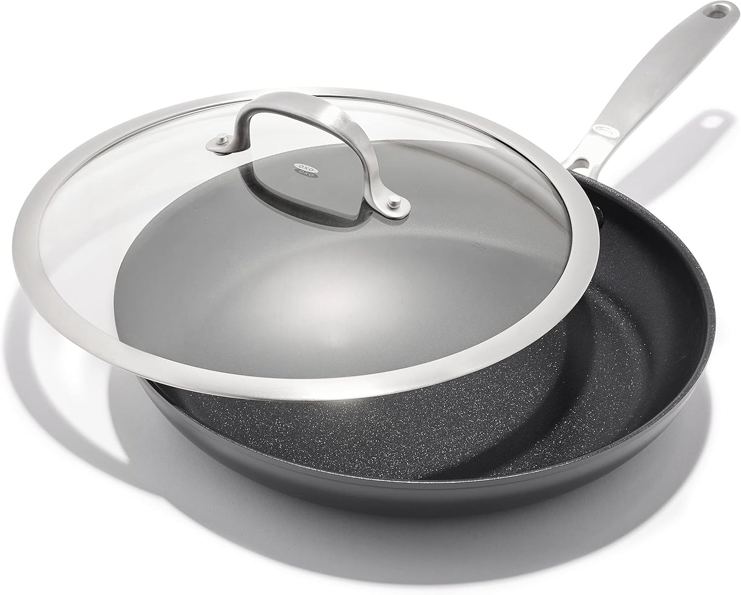 OXO 12” Nonstick Frying Pan Skillet - Durable Ceramic, PFAS-Free, Scratch Resistant, Black