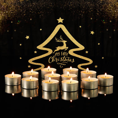 Unscented Tea Lights Candles 200 Pack,6 Hours Long Burning White Tea Candles Bulk,Non-Paraffin, Clean Burn, Smokeless, Palm Tealight Candles for Wedding,Centerpiece,Christmas Lights,Home Decor