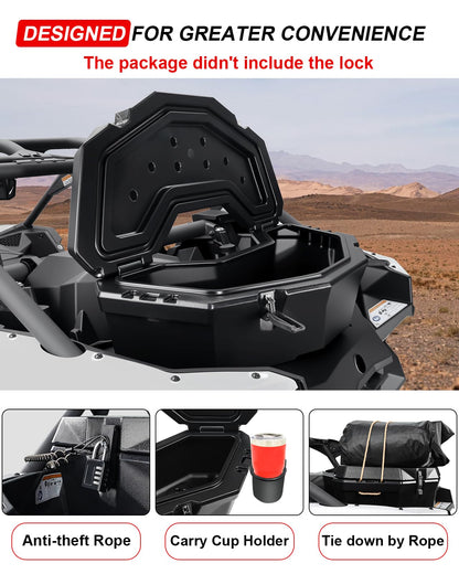 StarknightMT X3 Rear Storage Box, 8GAL Waterproof Cargo Box Compatible with Maverick X3, Outlander (Except 6x6), Renegade, OEM Replace #715004778 w/h Mounting System