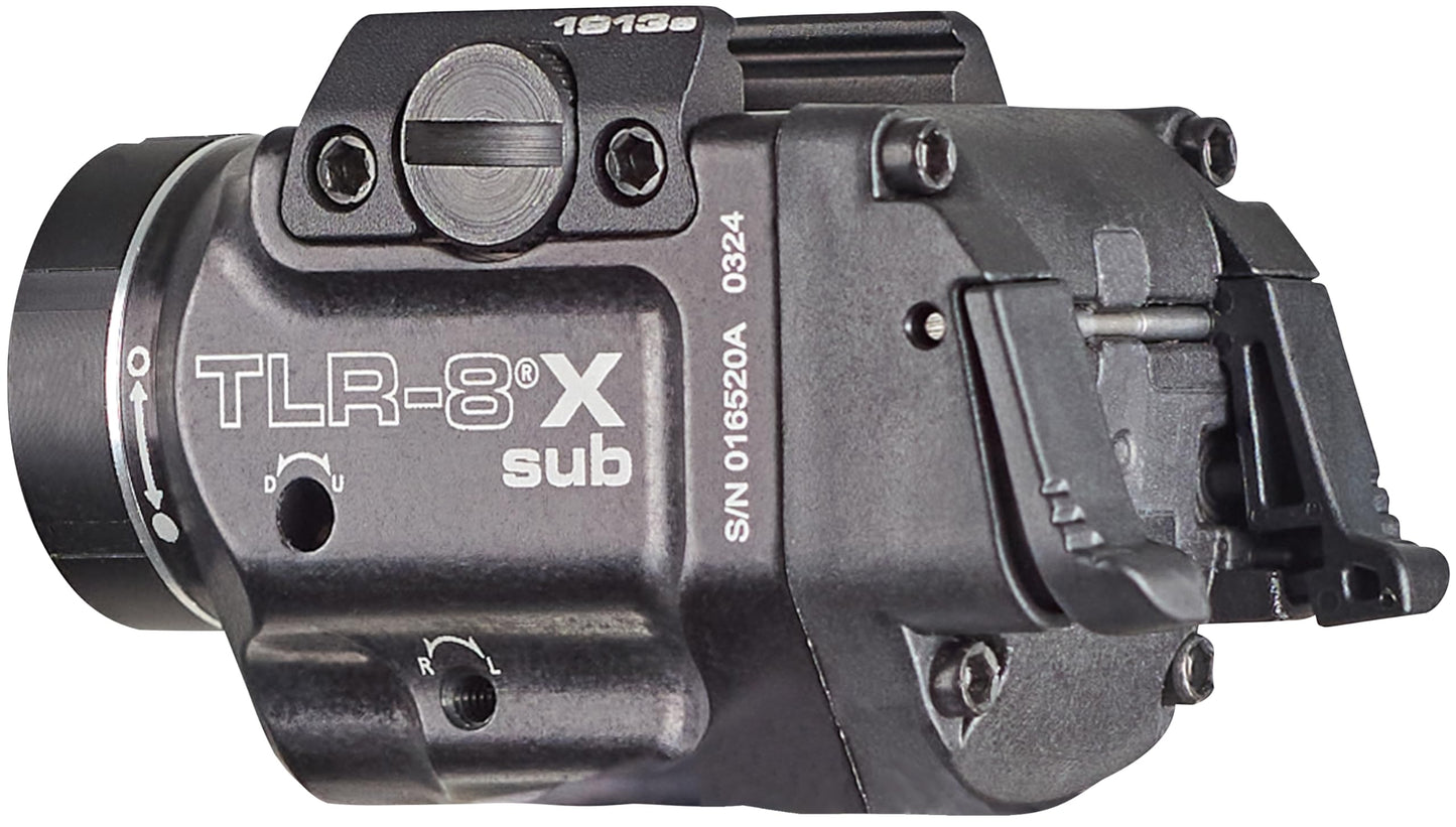 Streamlight 69419 TLR-8 X sub 500-Lumen Rail-Mounted Tactical Weapon Light with Integrated Red Aiming Laser Exclusively for Springfield Armory Hellcat Only, Black