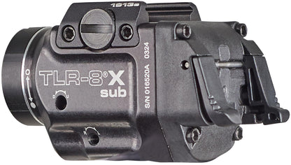 Streamlight 69419 TLR-8 X sub 500-Lumen Rail-Mounted Tactical Weapon Light with Integrated Red Aiming Laser Exclusively for Springfield Armory Hellcat Only, Black