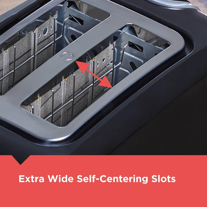 Skiennix 2-Slice Extra Wide Slot Toaster - Perfect for Bagels & Thick Bread, Stainless Steel Finish