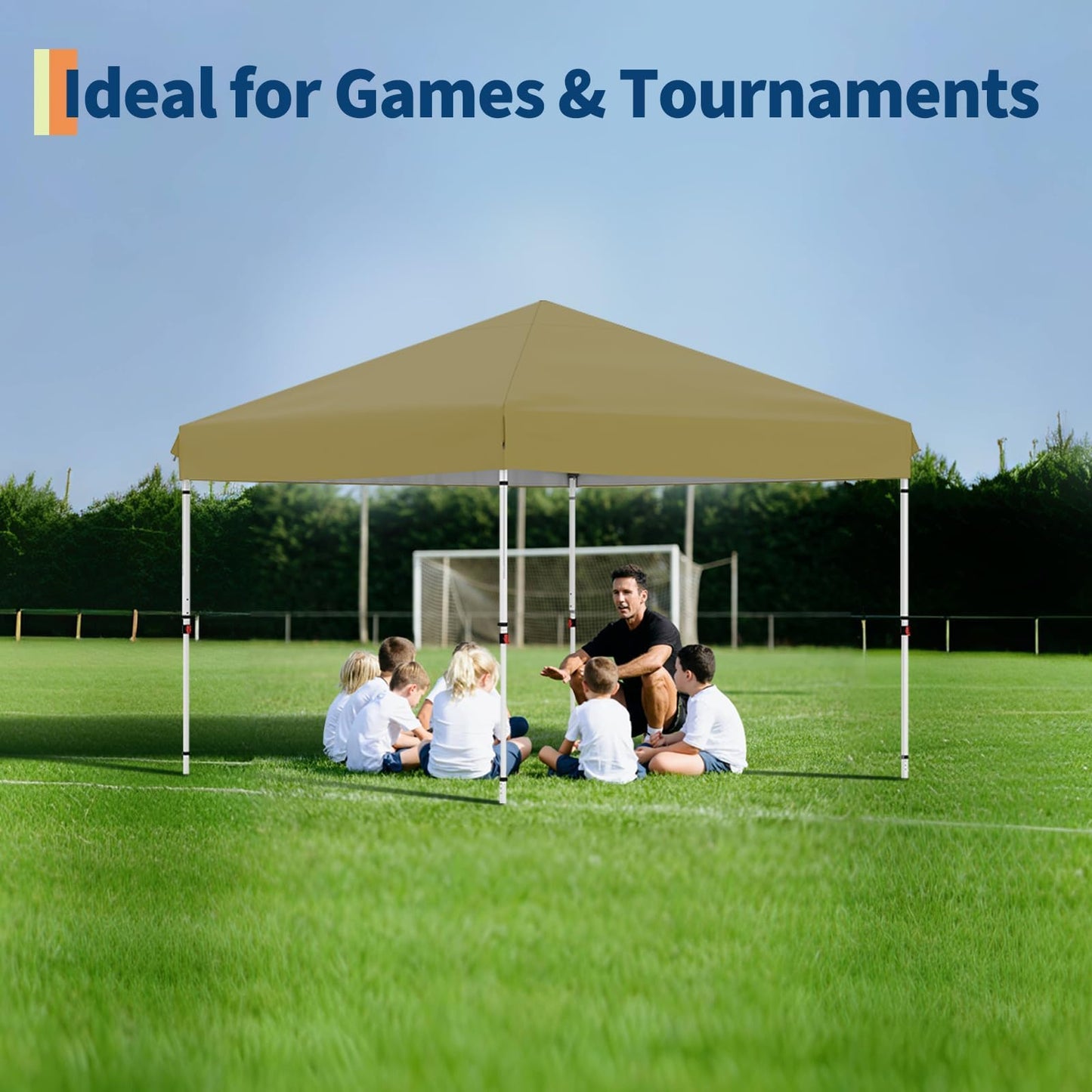 GarveeHome 10x10 Pop Up Canopy Tent Outdoor Canopy One-Person Set Up Heavy Duty Commercial Instant Tent Shelter, 3-Sidewall, Events, Parties, Camping, Black