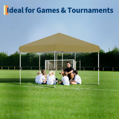 GarveeHome 10x10 Pop Up Canopy Tent Outdoor Canopy One-Person Set Up Heavy Duty Commercial Instant Tent Shelter, 3-Sidewall, Events, Parties, Camping, Black