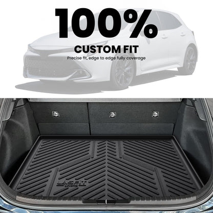 LASFIT Cargo Trunk Mat for 2019-2026 Toyota Corolla Hatchback & 2023-2026 GR Corolla, All Weather TPE Custom Fit Trunk Mat Trunk Liner Trunk Tray Cargo Liner Cargo Tray, Black