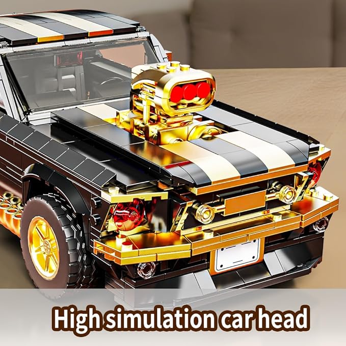 1:10 MOC Sports GTRS Car Building Blocks Toys Boys or Adults Kits Building Set Raceing Car ModelCars for Boys Age 14(1680 Pieces)