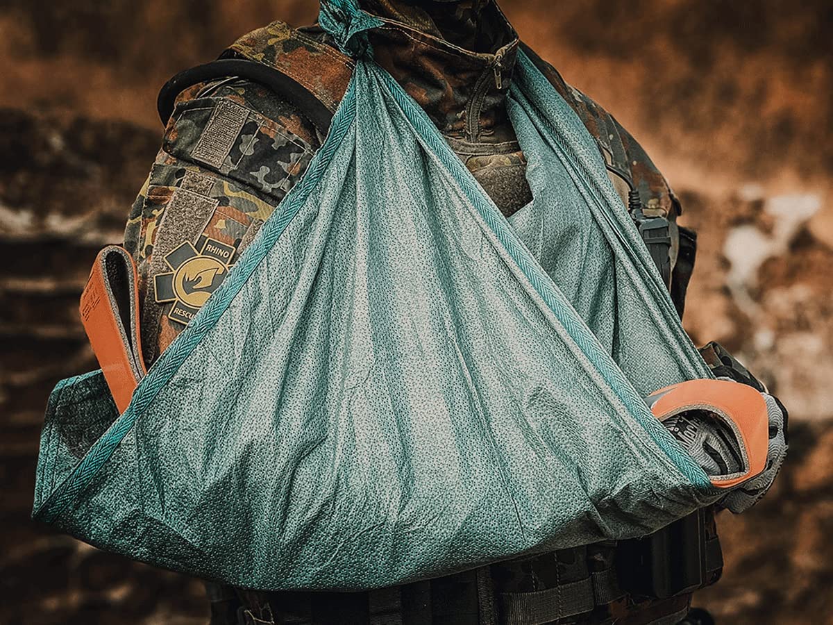 RHINO RESCUE Bundle-IFAK Trauma Kit with C-A-T Tourniquet, Tactical First Aid Kit Molle Pouch for Military+First Aid Splint 36" X 4.3" Orange-Gray