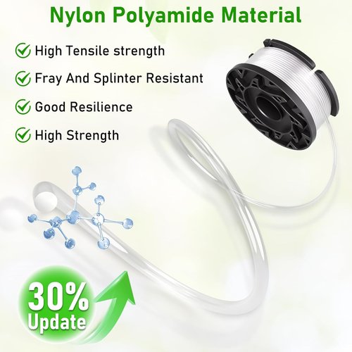 Hechuang 10 Pack String Trimmer Replacement Spools - 30ft 0.065" Line for Black+Decker AF-100