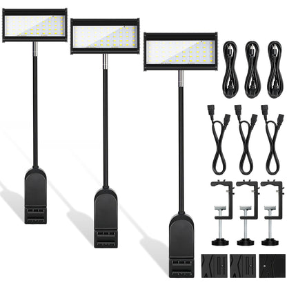 ZSUCC Trade Show Lights LED Display, Included Clamps, Mounting Brackets, Power Cables, Connect Cables, 360° Adjustable Angle for Trade Show Lighting, 3PCS Black