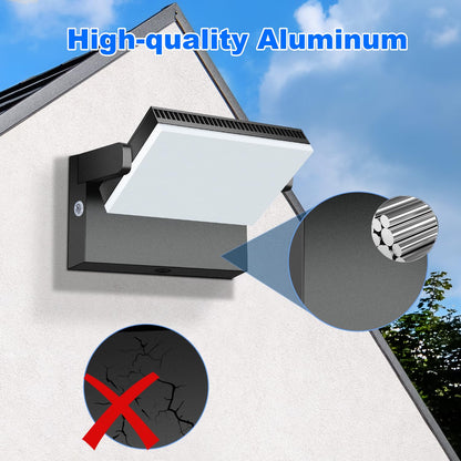 Juyace 120W LED Wall Pack Light Dusk to Dawn Outdoor Lighting Exterior Fixtures 360 °Rotation 5000K for Garage Yard Barn Area 4 Pack
