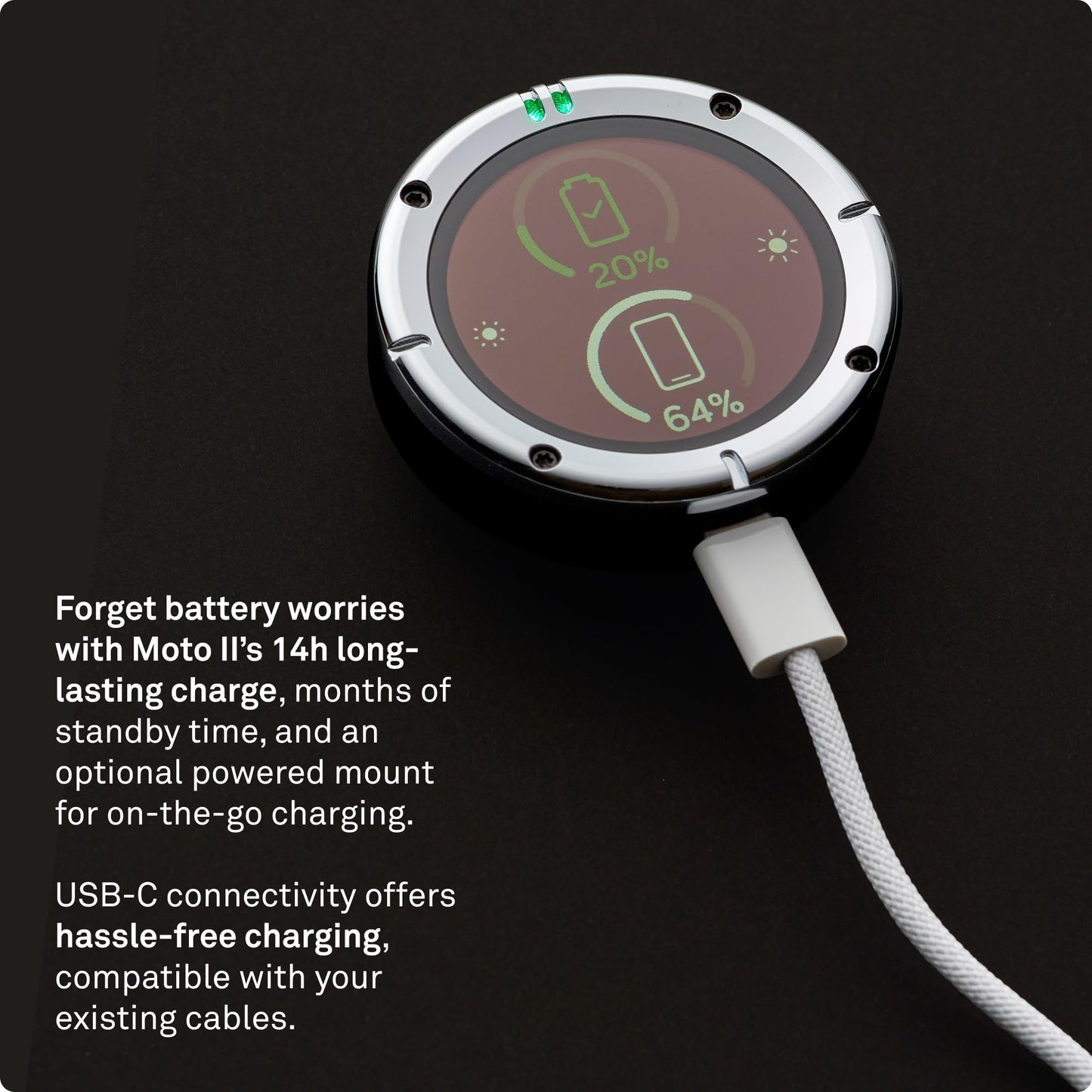 Beeline Moto II Classic Edition - Next Gen Motorcycle GPS Tracker | Compact Design, Waterproof Build, Simple Display & 14-Hour Battery | Glove Friendly Motorcycle Sat Nav Perfect for Adventure