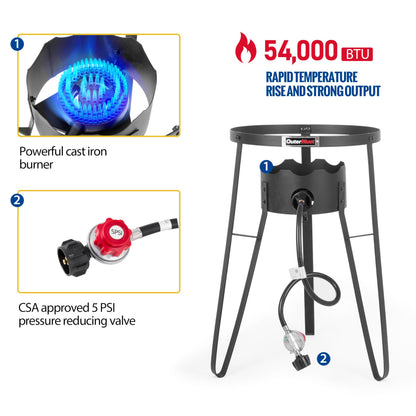 OuterMust Outdoor Cooker With Wok Wok Station