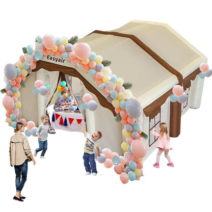Easyair Inflatable Tent 167" x 152" x 93" Portable Kid Tent with 470W Blower, Inflatable Camping Tent Play Tent for Outdoor Backyard Birthday Party Playhouse for Kids