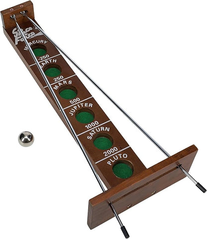 WE Games Shoot The Moon - a Classic 1940's Nostalgia Game - Solid Walnut Wood Stain - 18 inches