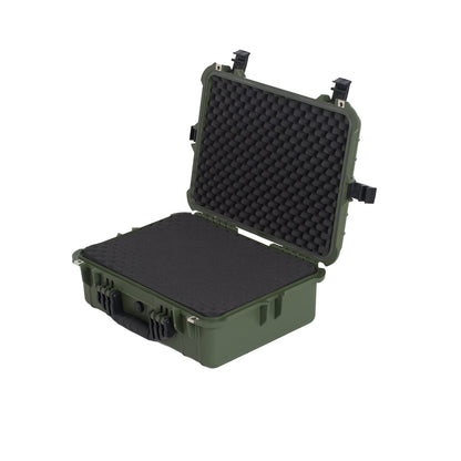 MEIJIA Portable IP67 Waterproof Protective Case,Hard Camera Case,Customized Fit Foam Inserted, Fit for Camera, Equipments, Lens,Drones,19.78“X15.77"x7.41" (Green)