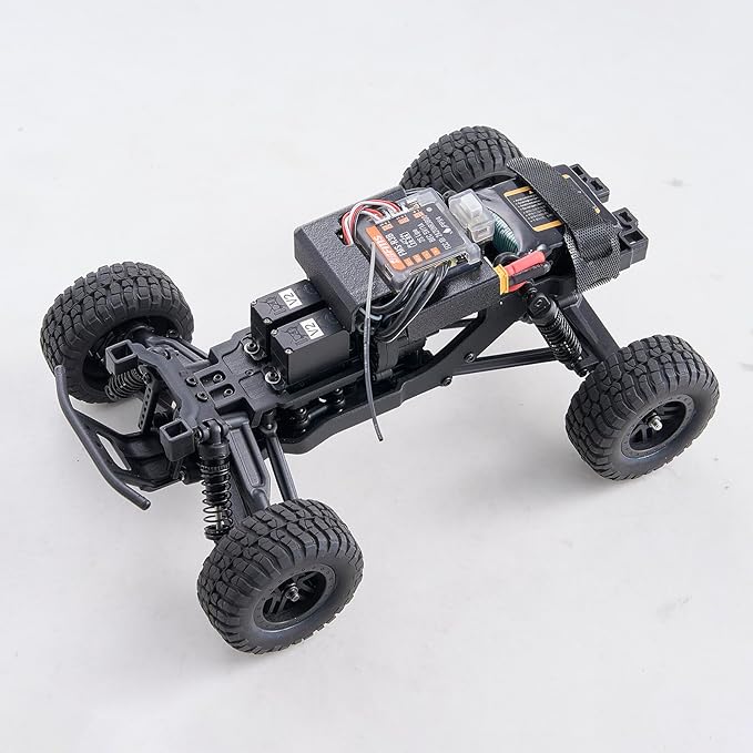 FCXㅤ FMS FSC24 1/24 Chaser RC Crawler Short-Course Trucks with High Strength Nylon Frame 2 Speed Switch Up to 26km/h Hobby RC Car for Adults Gifts (Red)