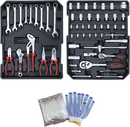 Hantinstom 900PCS Pro-Grade Tool Set: Massive Selection; Heavy-Duty Rolling Toolbox; For Professional Repair, Maintenance & Industrial Use