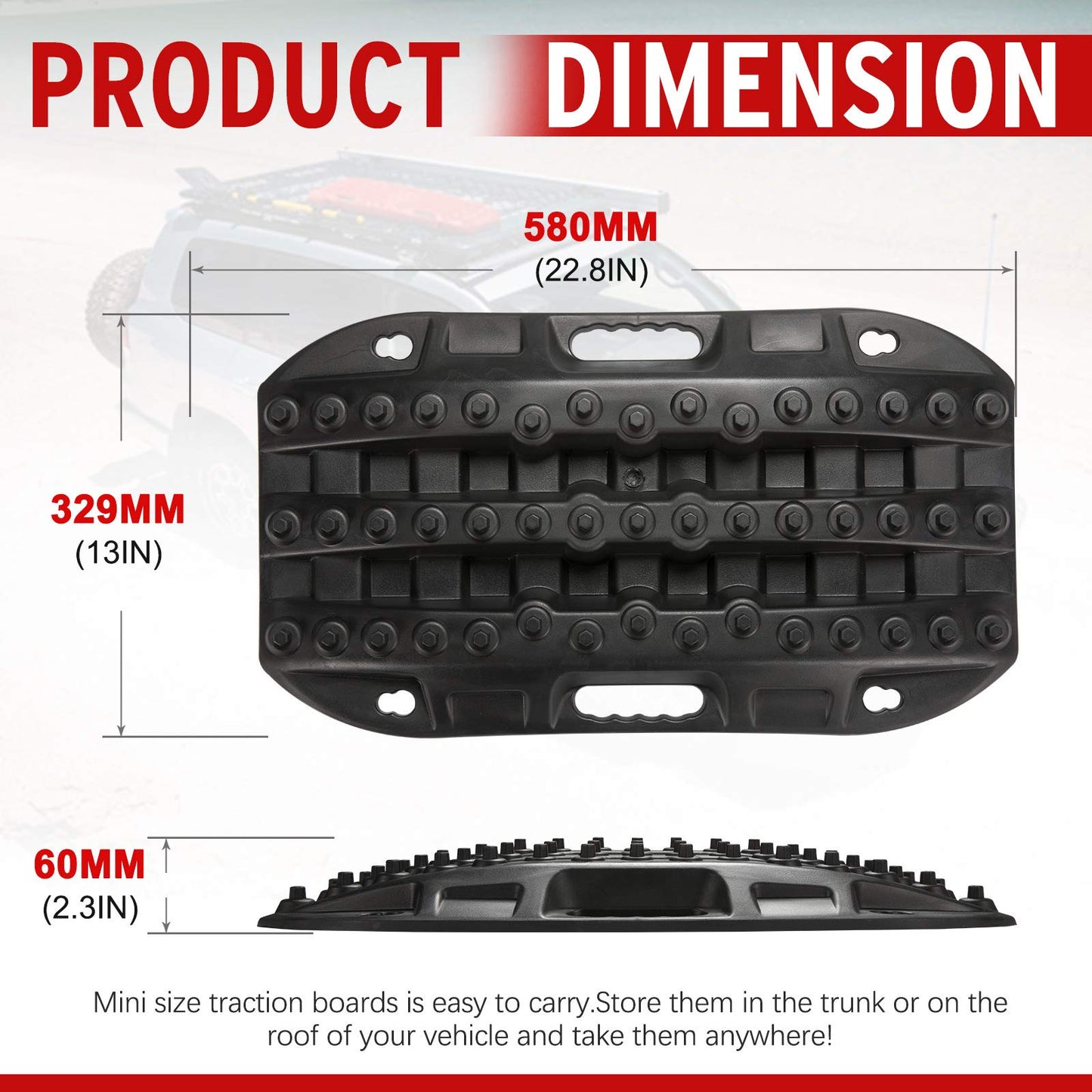 BUNKER INDUST Tire Traction Mats Foldable, Portable Recovery Track Boards + Short Recovery Track Traction Mats