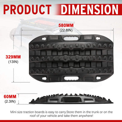 BUNKER INDUST Tire Traction Mats Foldable, Portable Recovery Track Boards + Short Recovery Track Traction Mats