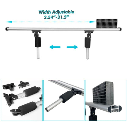 Codinter Kayak Trolling Motor Mount Kit, Kayak Transom Motor Mount for Fishing Kayak 2-in-1 Scupper Holes Kayak Tracks Mount