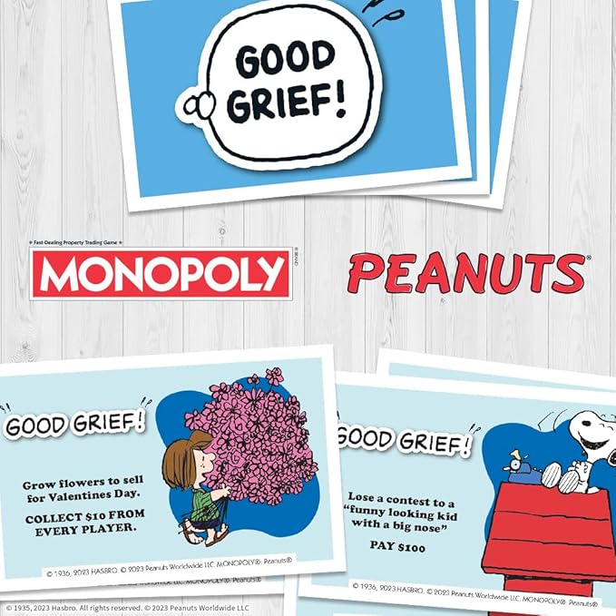 Monopoly Peanuts Board Game Play as Snoopy on Sled Baseball Cap Kite Eating Tree &amp More Officially Licensed and Collectible Monopoly Game Based On The Famous Comic Strip Peanuts