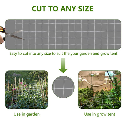 mychoiii Professional Garden Trellis Netting Bulk Roll 6.5ft x 3280ft - Heavy Duty Plant Support Net for Climbing Vegetables, 6" Mesh Scrog Netting for Grow Tent Cucumber Tomato Grape Vine Hydroponic