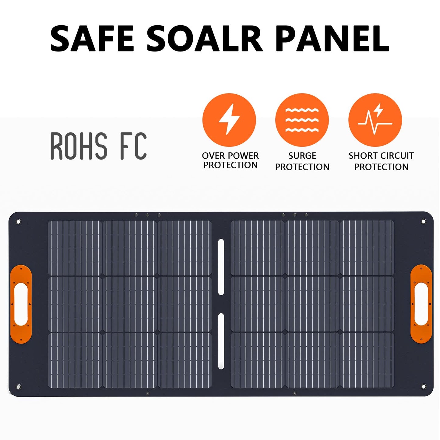ALLWEI 100W Portable Solar Panel for 300/500 Power Station Solar Generator, 18V Solar Battery Charger with Adjustable Kickstand, Waterproof IP68 for RV Camping Trip Outdoor