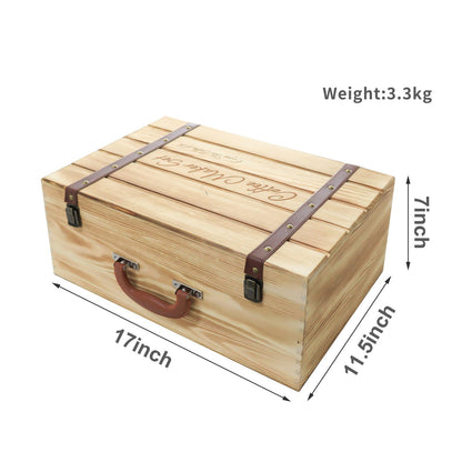 SOTECH Pour Over Manual Coffee Maker Set 2 Cup Coffee Dripper with Wooden Suitcase Coffee Kettle Scale Bean Grinder All In 1 Traveling Camping Hiking