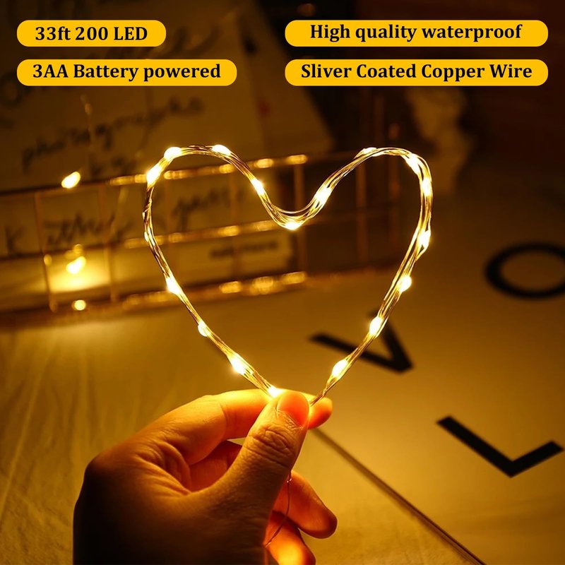 Timer Blinking Tiny Led Fairy Lights,1 Pack Mini Battery Powered Copper Wire Starry Small Flashing Battery Operated String Light for Bedroom,Christmas,Parties,Wedding,Gift Decor(5m/16ft Warm White)