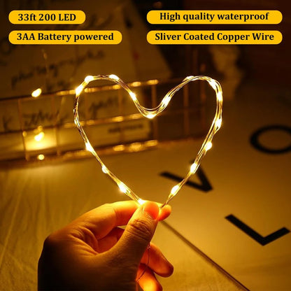Timer Blinking Tiny Led Fairy Lights,1 Pack Mini Battery Powered Copper Wire Starry Small Flashing Battery Operated String Light for Bedroom,Christmas,Parties,Wedding,Gift Decor(5m/16ft Warm White)