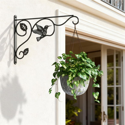 Skiennix Plant Hooks - Sturdy 12-Inch Metal Wall Hangers for Indoor/Outdoor Decor | Black