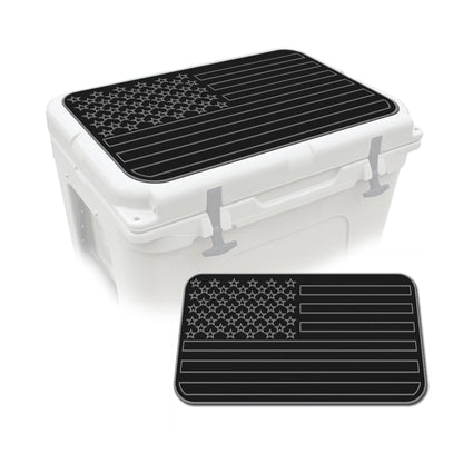 USATuff SeaDek EVA Mat Cooler Pad fits YETI 65 Tundra | Peel & Stick Application | Non Slip Comfort Accessories - US Flag (Black-StormGray)