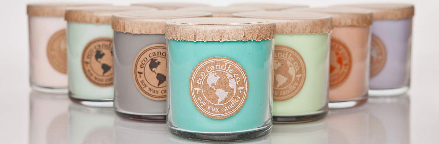 Eco Candle Co. Recycled Candle, Caramel Rum Cake, 6 oz. - Scents of Caramel, Rum, Maple, Almond, Pear, & Vanilla - 100% Soy Wax, No Lead, Kraft Paper Label & Lid, Hand Poured, Midwest Grown Soybeans