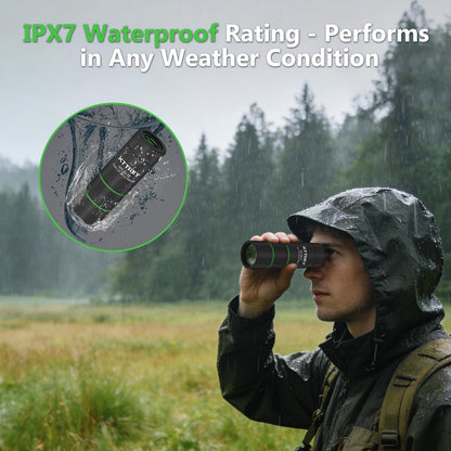 KTTREY 8x32 Monocular Telescope for Adults, High Power BAK4 Prism FMC Coating IPX7 Waterproof Compact Scope for Bird Watching Hunting Hiking Travel Gift with Carrying Case