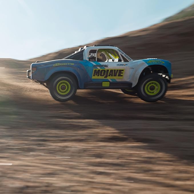 ARRMA RC Truck Mojave GROM 4x4 Smart Small Scale Desert Truck RTR (with Battery and Charger Included) Blue/White ARA2104T2