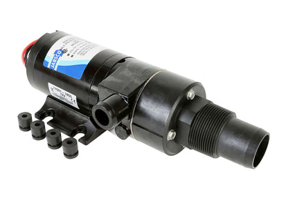 Jabsco 12V DC Macerator Pump for RVs/Boats - Efficient 43 L/min Waste Transfer for Black Water Tanks Up to 200 Gallons - Compact Design, 4-Blade Chopper, Self-Priming, Dry-Run Protection