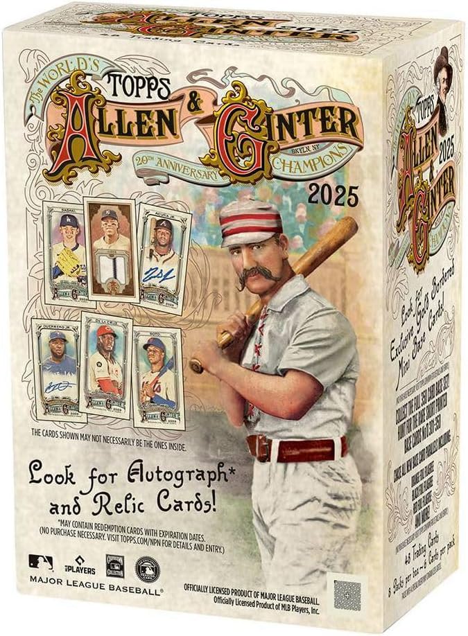 Topps 2025 Allen &amp Ginter Baseball 8-Pack Blaster Value Box