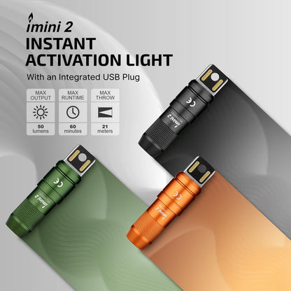 OLIGHT Perun 3 Mini Premium Headlamp 1250 Lumens with Type-C Charging Box, Rechargeable Headlight with Red Light bundle with IMINI 2 EDC Rechargeable Keychain Flashlight, 50 Lumens Compact and Portabl