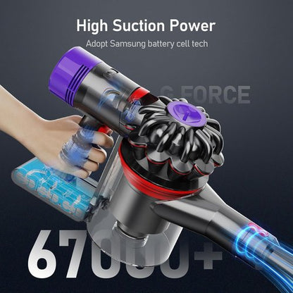 Dyson Battery Replacement - 21.6V 8000mAh Li-ion for V8 Animal, Absolute, Motorhead & Fluffy | Includes 2 Filters