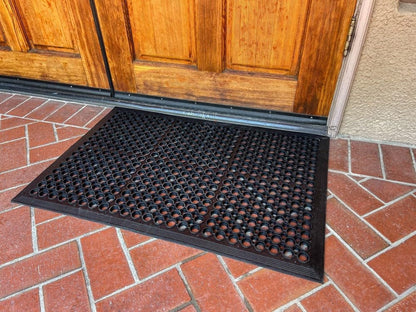 Envelor 4 Pack Anti Fatigue Mats for Kitchen Floor, Rubber Bar Mats, Non Slip Commercial Floor Mat with Drainage Holes, Indoor Outdoor Rubber Mat for Restaurant, Garage, Entryway 24 x 36 in