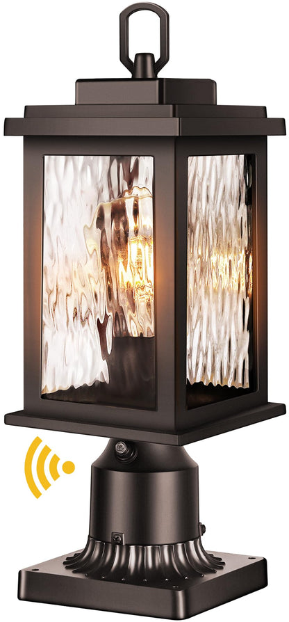 VIANIS Outdoor Post Light Lantern, Hardwired 120V, Waterproof Aluminum, Oil Rubbed Bronze, Model V82011BR, Standard Size