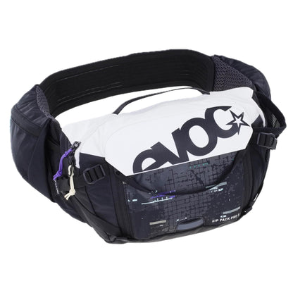 EVOC Hip Pack Pro 3 + Hydration Bladder 1.5, Waist Bag (AIR Flow Contact System, Aero Flex Waist Belt, Includes 1.5 L Hydration Bladder and Bottle Holder, One Size), Multicoloured