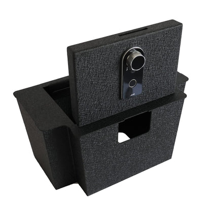 KEREN Center Console Gun Vault Safe Box Compatible with Chevy Silverado 1500/GMC Sierra 1500 2023-2025, GMC 2500 2023-2025, with Fingerprint Lock