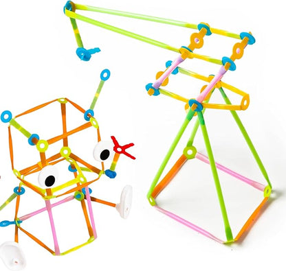 Strawbees Imagination Kit - Educational Connecting Toys for Makers &amp Families Building Toy Toolbox with Straws and Connectors for Creative STEM Exploration in Schools &amp Home Learning