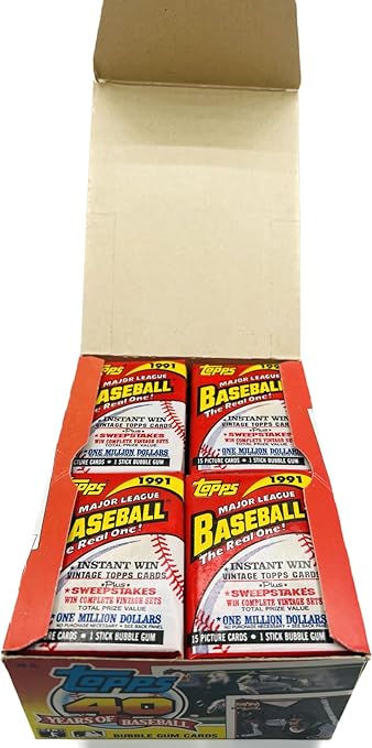 1991 Topps Wax Pack 36-Count Baseball Box Chipper Jones Rookie Year